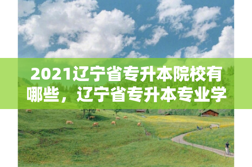 2021辽宁省专升本院校有哪些，辽宁省专升本专业学校