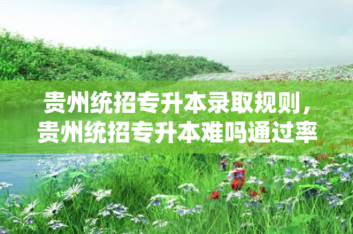 贵州统招专升本录取规则，贵州统招专升本难吗通过率多少