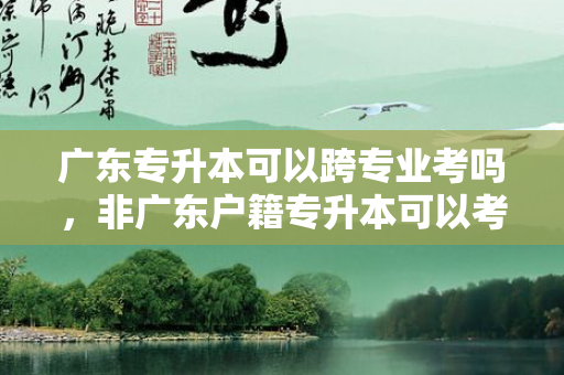 广东专升本可以跨专业考吗，非广东户籍专升本可以考几次