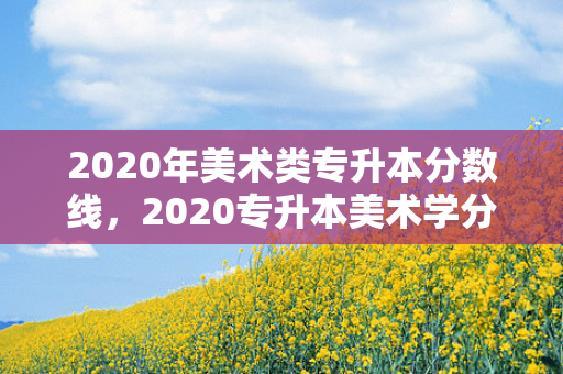 2020年美术类专升本分数线，2020专升本美术学分数线