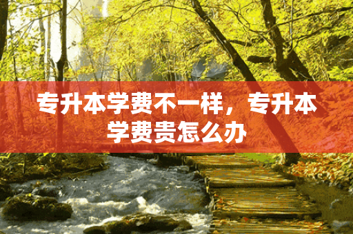 专升本学费不一样，专升本学费贵怎么办