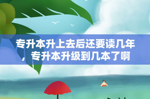 专升本升上去后还要读几年，专升本升级到几本了啊
