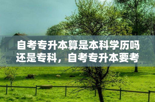 自考专升本算是本科学历吗还是专科，自考专升本要考哪些科目
