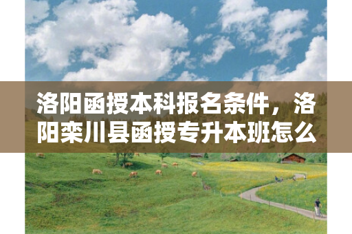 洛阳函授本科报名条件，洛阳栾川县函授专升本班怎么报名
