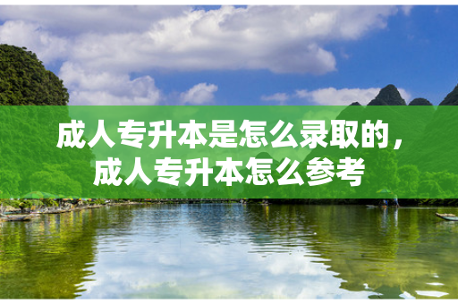 成人专升本是怎么录取的，成人专升本怎么参考