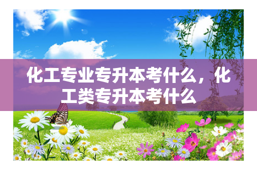 化工专业专升本考什么，化工类专升本考什么