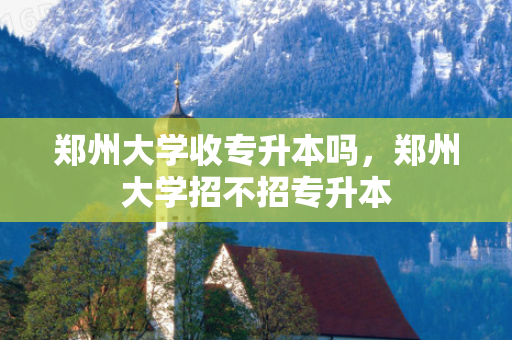 郑州大学收专升本吗，郑州大学招不招专升本