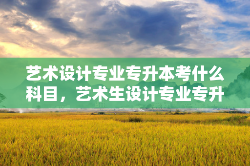 艺术设计专业专升本考什么科目，艺术生设计专业专升本考什么