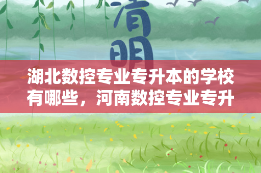 湖北数控专业专升本的学校有哪些，河南数控专业专升本的学校有哪些