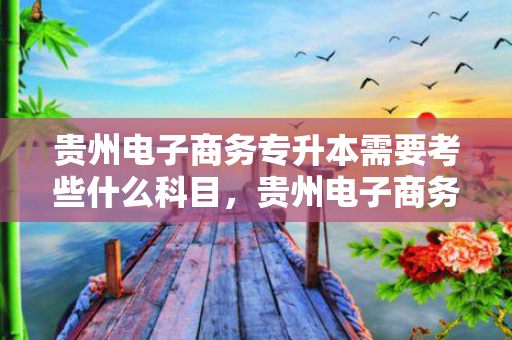 贵州电子商务专升本需要考些什么科目，贵州电子商务专业专升本
