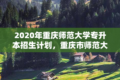 2020年重庆师范大学专升本招生计划，重庆市师范大学专升本