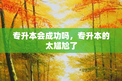 专升本会成功吗，专升本的太尴尬了