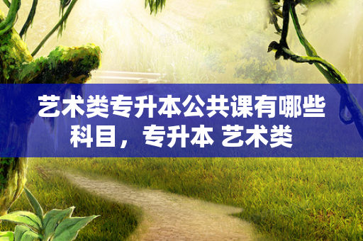 艺术类专升本公共课有哪些科目，专升本 艺术类