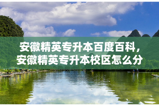 安徽精英专升本百度百科，安徽精英专升本校区怎么分配
