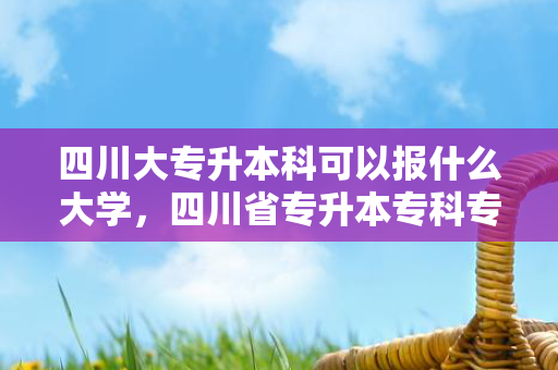 四川大专升本科可以报什么大学，四川省专升本专科专业对照表及考试课程一览表