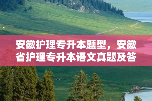 安徽护理专升本题型，安徽省护理专升本语文真题及答案
