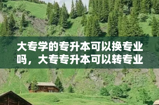 大专学的专升本可以换专业吗，大专专升本可以转专业