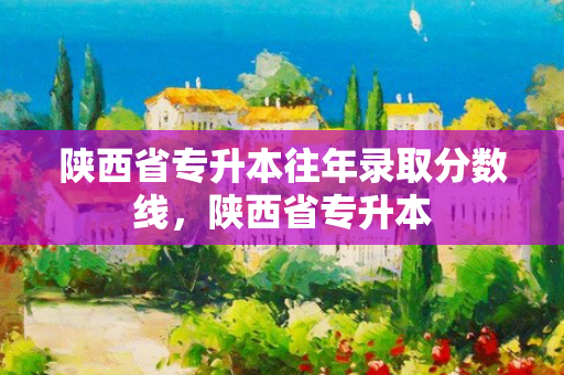 陕西省专升本往年录取分数线，陕西省专升本