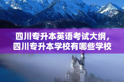 四川专升本英语考试大纲，四川专升本学校有哪些学校