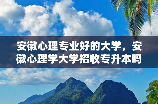 安徽心理专业好的大学，安徽心理学大学招收专升本吗