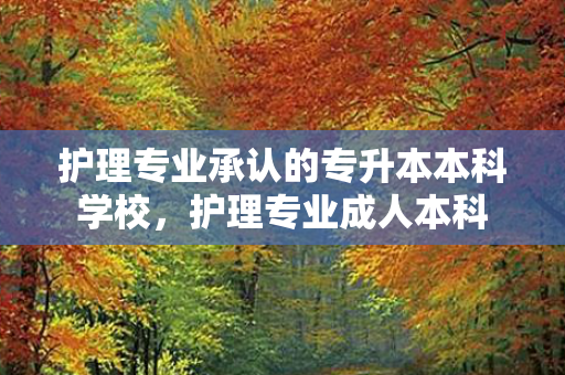 护理专业承认的专升本本科学校，护理专业成人本科
