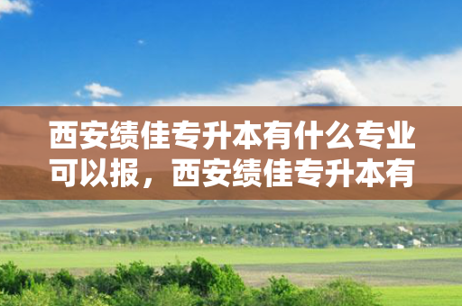西安绩佳专升本有什么专业可以报，西安绩佳专升本有什么专业可选