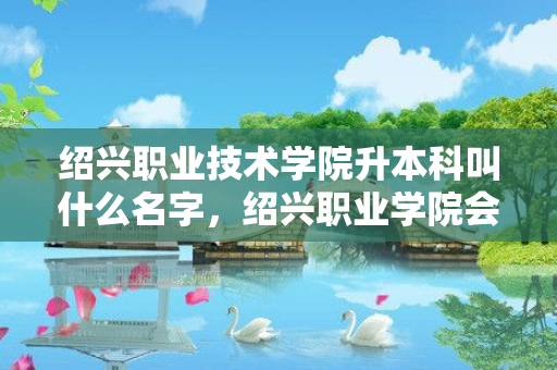 绍兴职业技术学院升本科叫什么名字，绍兴职业学院会计专升本录取率