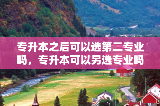 专升本之后可以选第二专业吗，专升本可以另选专业吗