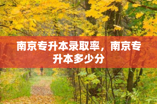 南京专升本录取率，南京专升本多少分