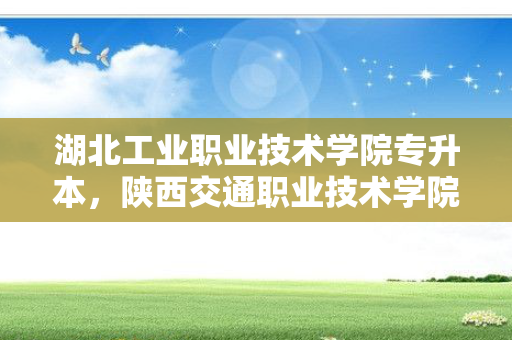 湖北工业职业技术学院专升本，陕西交通职业技术学院