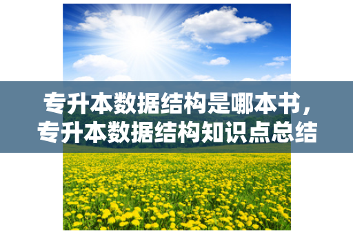 专升本数据结构是哪本书，专升本数据结构知识点总结