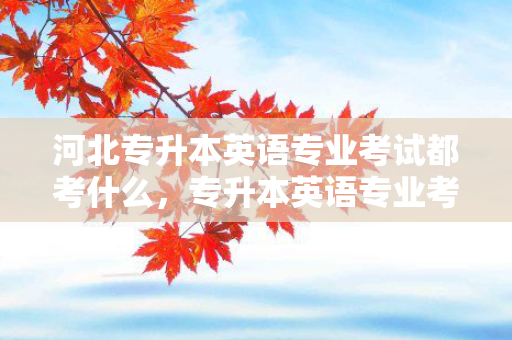 河北专升本英语专业考试都考什么，专升本英语专业考试真题2021
