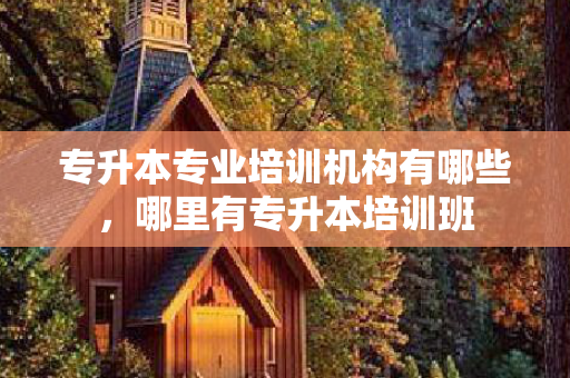 专升本专业培训机构有哪些，哪里有专升本培训班