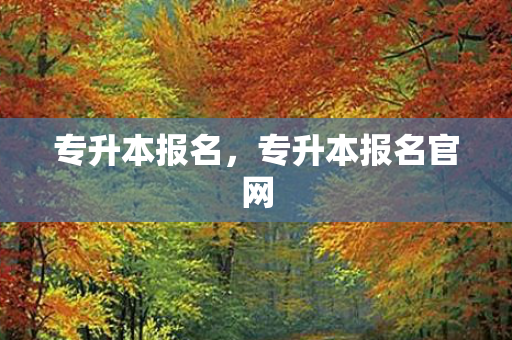 专升本报名，专升本报名官网