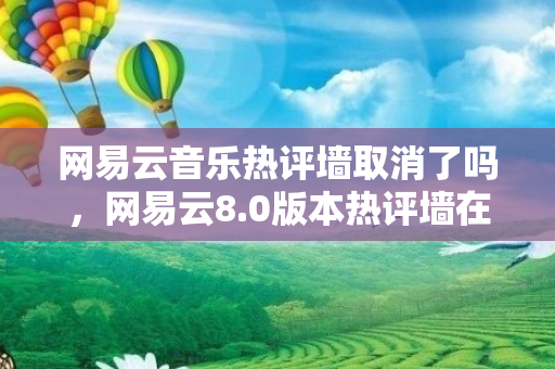 网易云音乐热评墙取消了吗，网易云8.0版本热评墙在哪