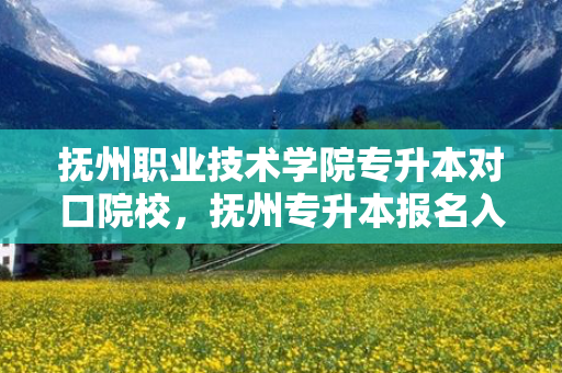 抚州职业技术学院专升本对口院校，抚州专升本报名入口官网