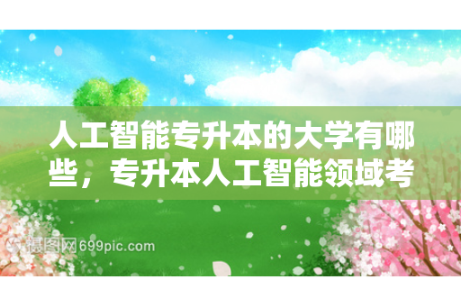 人工智能专升本的大学有哪些，专升本人工智能领域考什么专业
