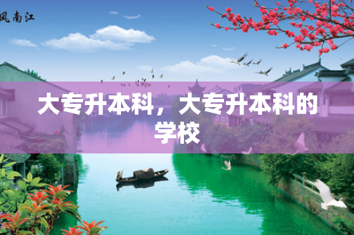大专升本科，大专升本科的学校