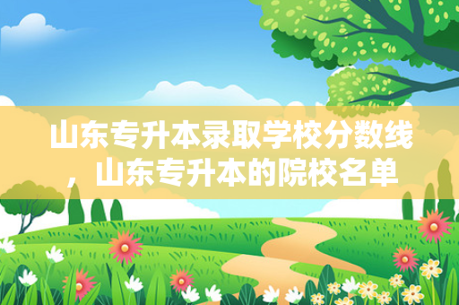 山东专升本录取学校分数线，山东专升本的院校名单
