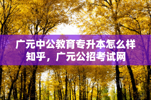 广元中公教育专升本怎么样知乎，广元公招考试网