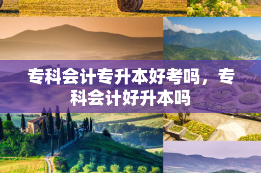 专科会计专升本好考吗，专科会计好升本吗