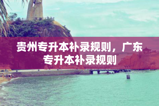 贵州专升本补录规则，广东专升本补录规则