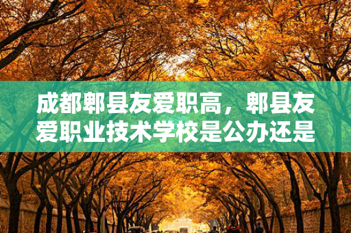 成都郫县友爱职高，郫县友爱职业技术学校是公办还是民办