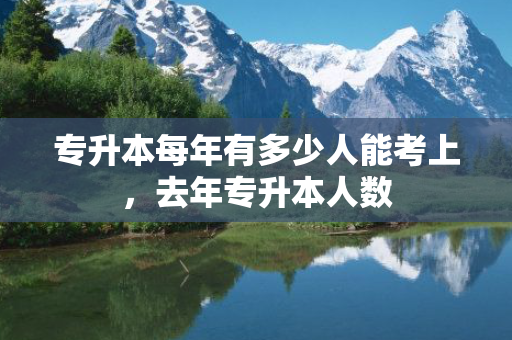 专升本每年有多少人能考上，去年专升本人数