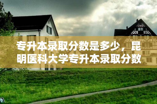 专升本录取分数是多少，昆明医科大学专升本录取分数