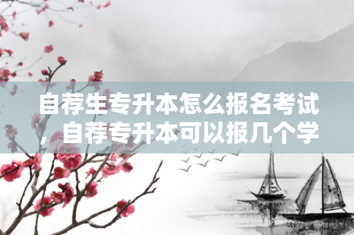 自荐生专升本怎么报名考试，自荐专升本可以报几个学校