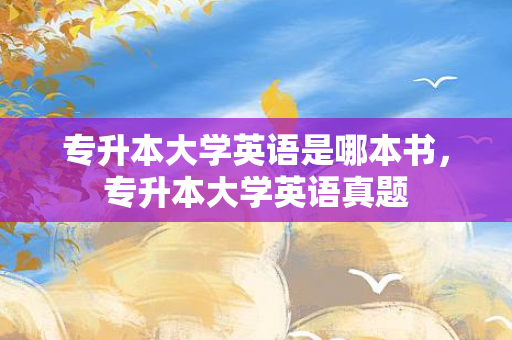 专升本大学英语是哪本书，专升本大学英语真题