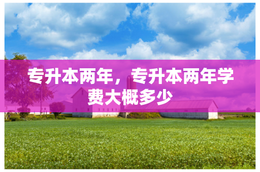 专升本两年，专升本两年学费大概多少