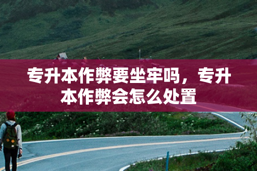 专升本作弊要坐牢吗，专升本作弊会怎么处置