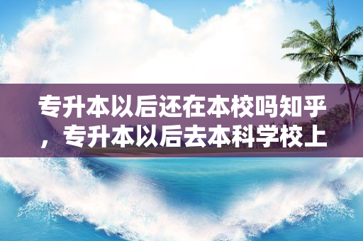 专升本以后还在本校吗知乎，专升本以后去本科学校上学吗